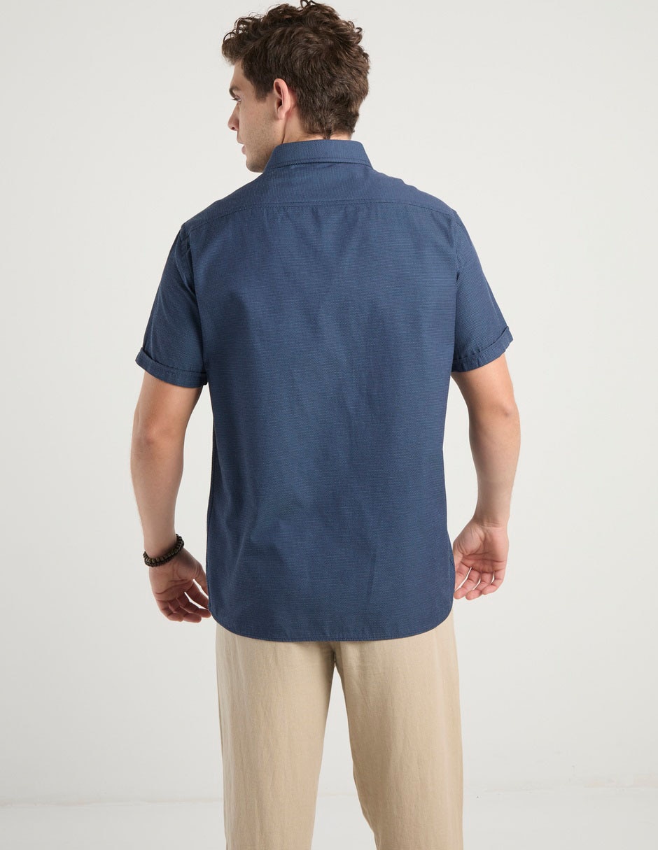 Camisa casual manga corta para hombre 6