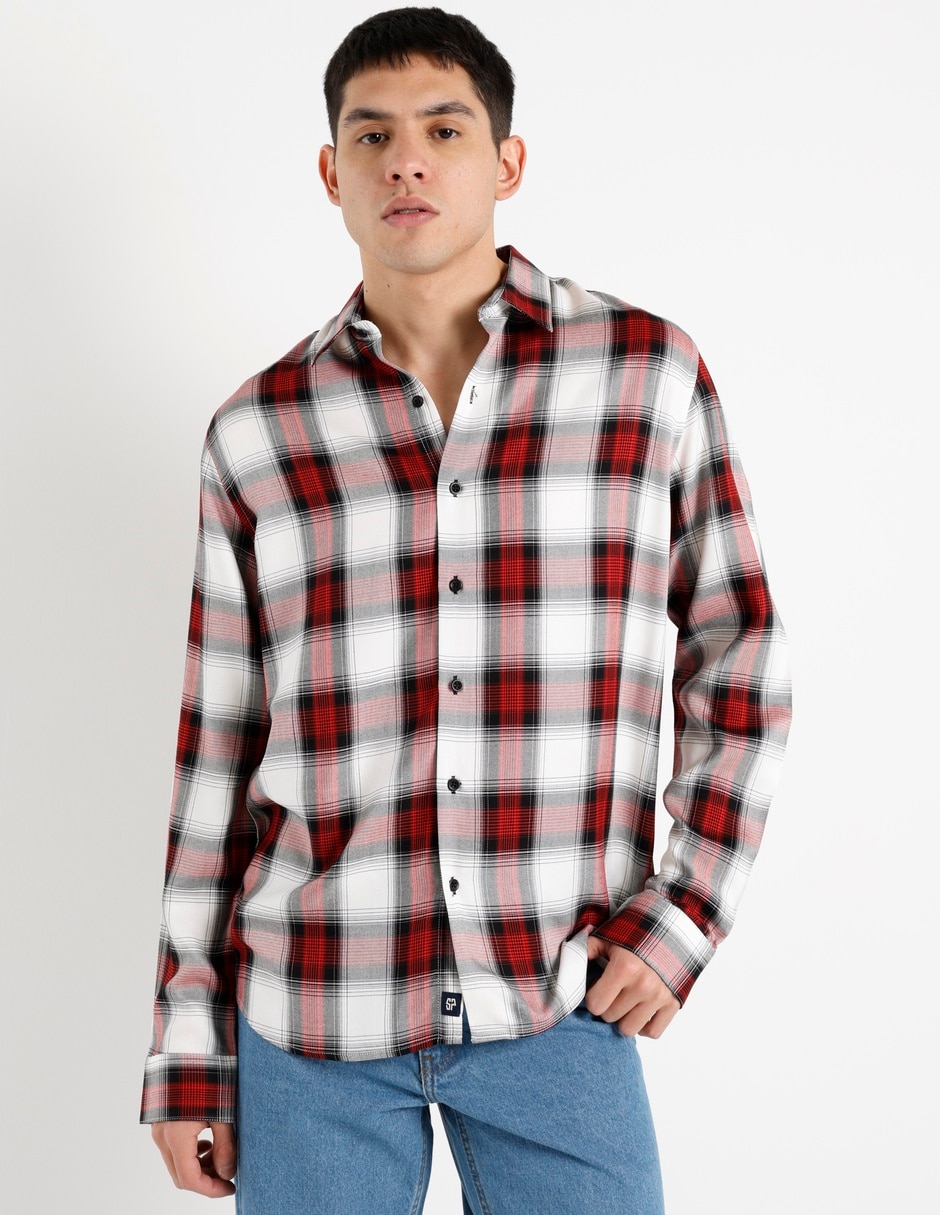 Camisa casual manga larga para hombre 2