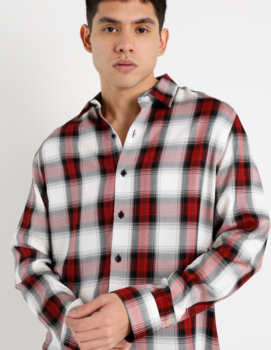 Camisa casual manga larga para hombre 4