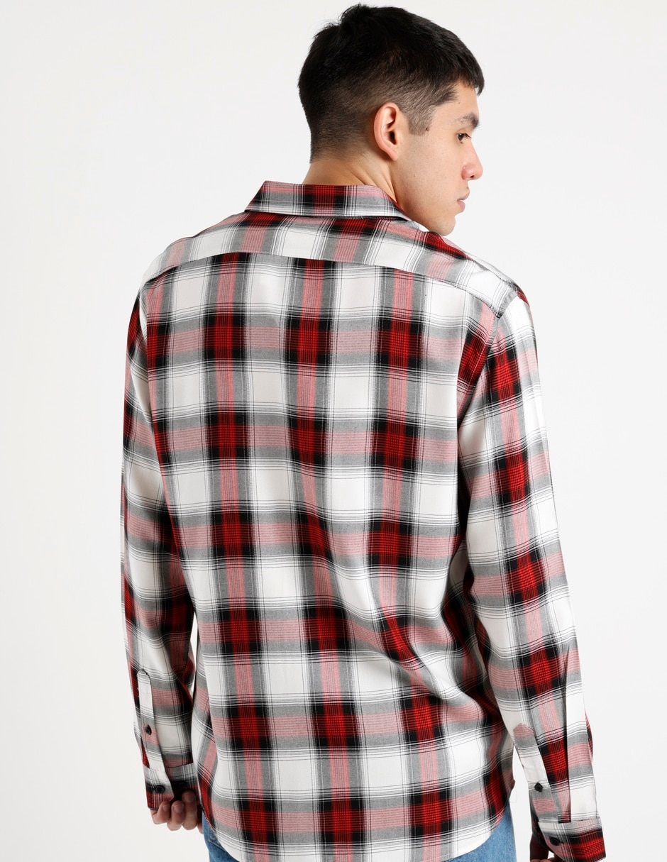 Camisa casual manga larga para hombre 6
