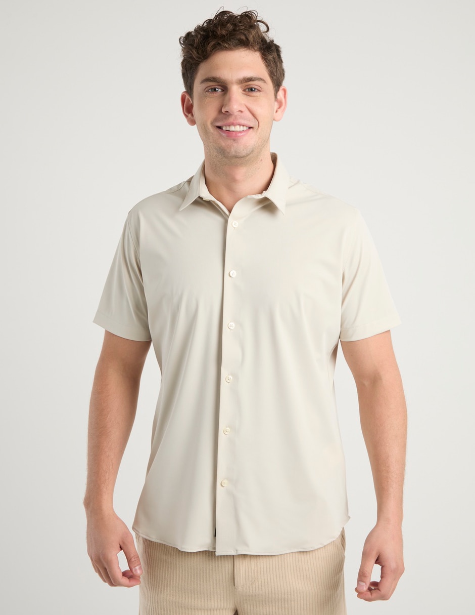Camisa casual manga corta para hombre