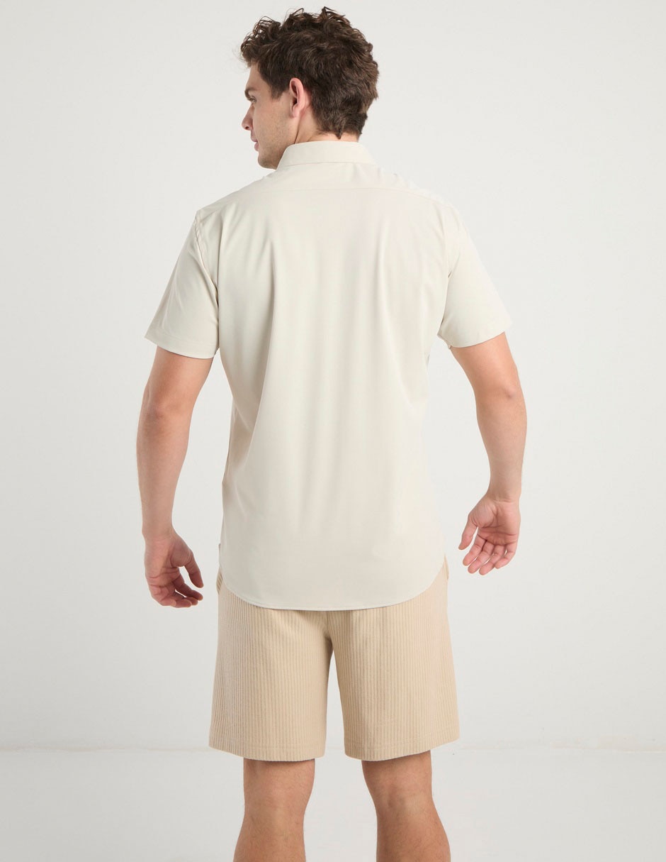 Camisa casual manga corta para hombre 6