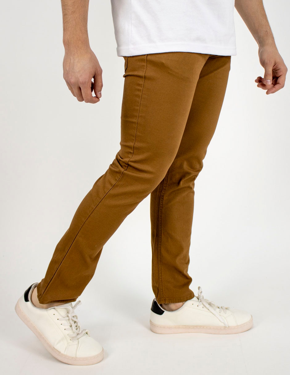 Pantalón casual straight de algodón para hombre 4